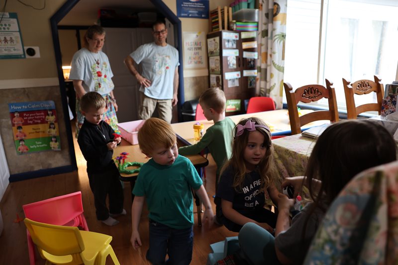 Kathy and Doug Landers, in-home child care providers in Brewerton.