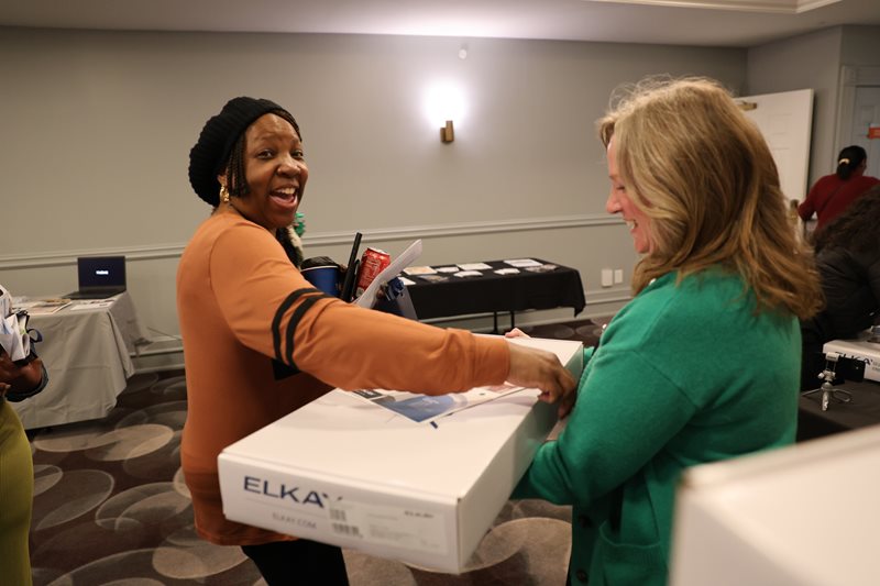 Fifty of 250 Elkay Avado 2-in-1 filtered kitchen faucets were distributed at the annual Provider Appreciation Day event.